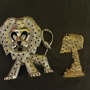 1970s Torino Vintage Silver and Gold Tone Earring Holders